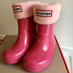 Hunter boots with socks